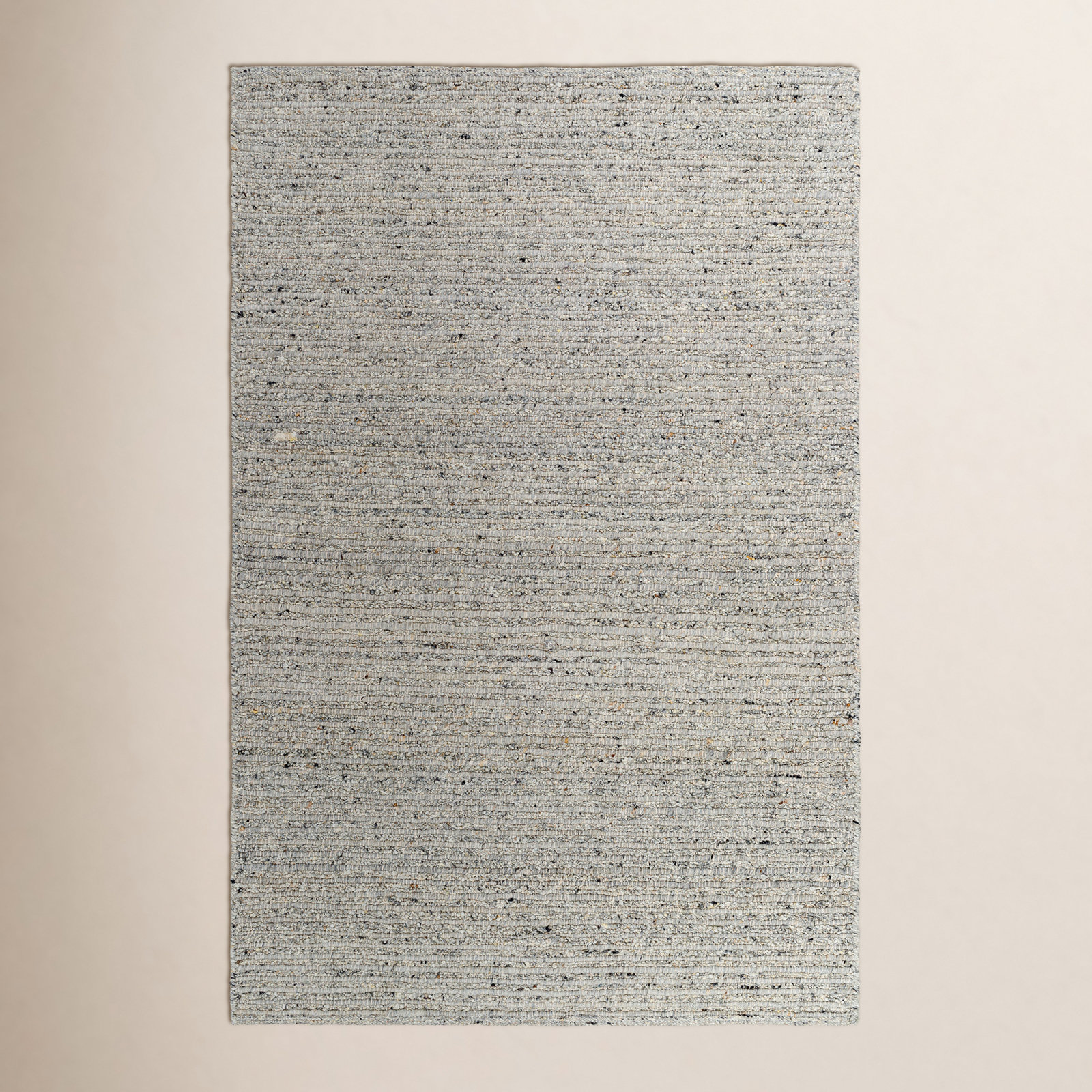 Joly Hand-Woven Gray Striped Rug, Rectangle 2' x 3', Gray