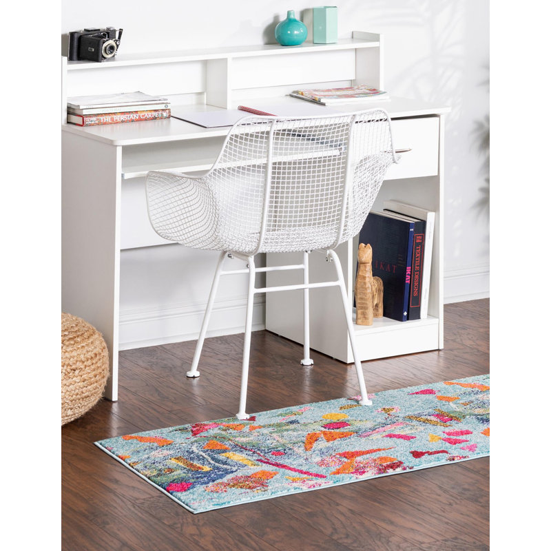 Washable Abstract Indoor Rug, Runner 2' x 6'