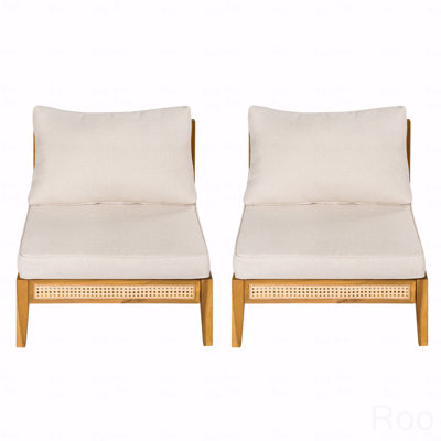 Ensemble de 2 chaises de patio simples sans accoudoirs pour l'extérieur