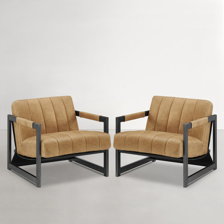 Latitude Run® Daryon Leather Club Accent Chair - Luxurious Comfort