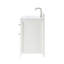 Meuble-lavabo de 36 po en bois massif avec assemblage US - blanc, L 35,98 po x l 22,04 po x H 33,97 po, bois massif, 1 pièce, meuble-lavabo de salle de bain, blanc, pré-assemblé