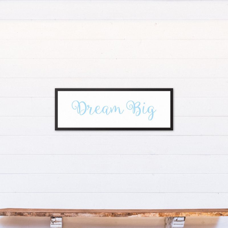 Décoration murale Bruning Dream Big Kids, Bleu, Toile tendue, H 12 po x l 36 po x P 1,25 po