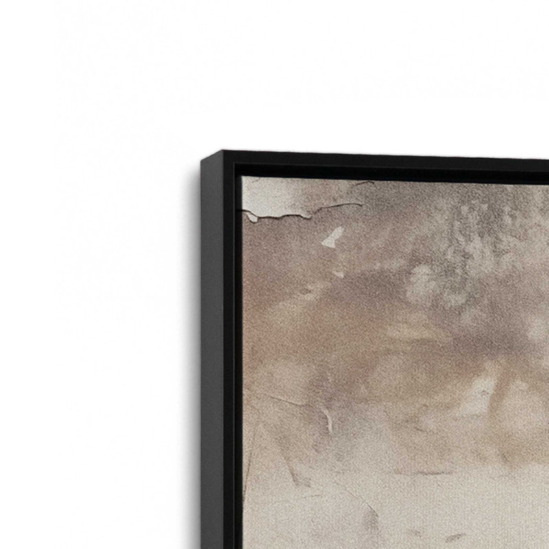Ensemble de 2 impressions sur toile Mocha Musings, Cadre flottant noir satiné, H 36,75 po x l 49,5 po x P 1,75 po