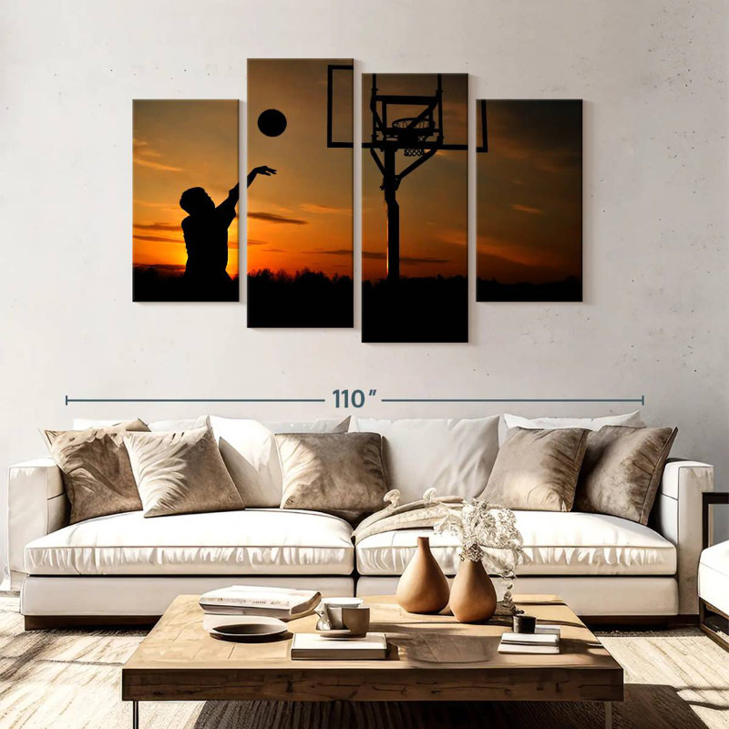Ballon de basketball Sirci Sunset, H 54 po x l 84 po