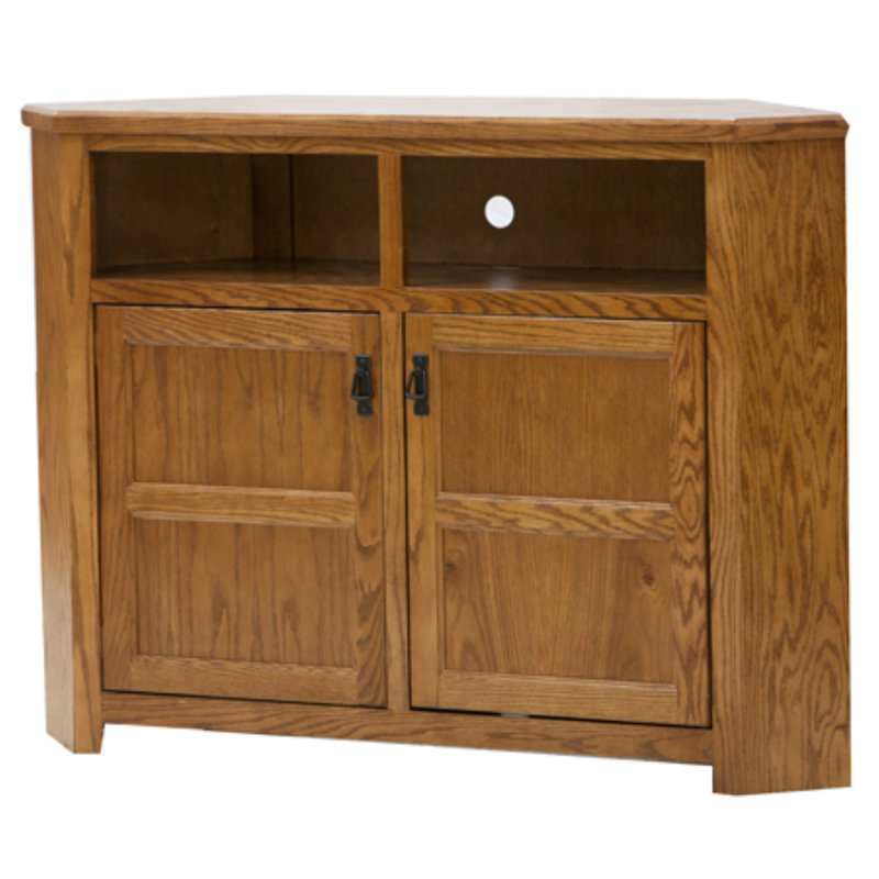 Gus Unfinished TV Stand for TVs up to 70", Yellow Oak