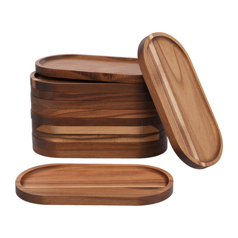 Dorelus Wood Tray - Set of 12
