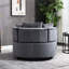 Siège en velours gris, accent pour le salon moderne avec fauteuil rembourré de mousse en velours,-646754737-646754763