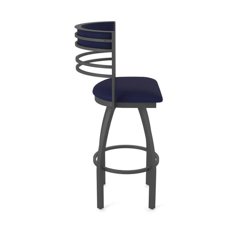 Hunter Swivel Stool, Étain, Tabouret de comptoir (siège d'une hauteur de 25 p, Vinyl-Canter Twilight