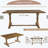 6-Piece Farmhouse Dining Table Set with 72" Wood Rectangular Table and Bench-1949076509-1949076706