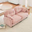Canapé modulaire Braegger avec tissu chenille et dossier capitonné-117093386