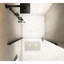 Porte de douche pivotante en verre trempé 28 po x 72 po dans un cadre en aluminium noir mat, poignée en acier inoxydable, conception de balançoire à fonctionnement doux, séparation de l'eau pour l'entretien de la salle de bain 28 po x 72 po avec fonction