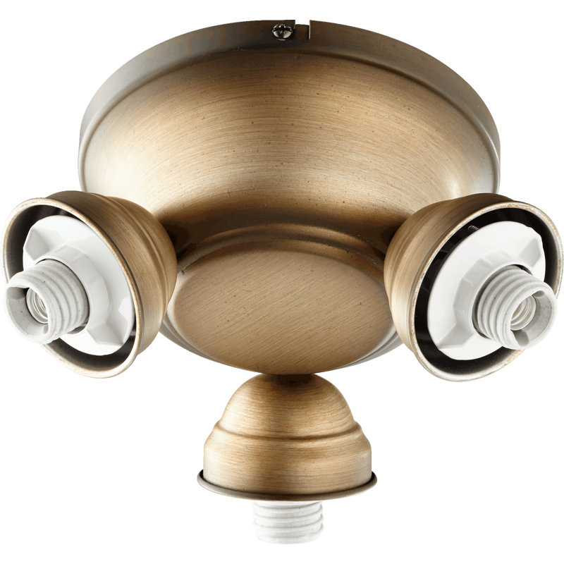 8'' 3 - Light Light Fitter, Antique Flemish