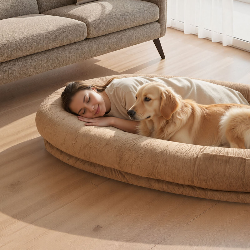 Fleece Pet Bed, 177, Brown