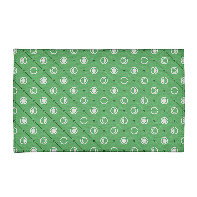 Tapis de l’aire verte/verte en phase lune, Rectangle 4 pi x 6 pi