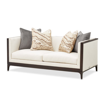 Belmont Place Loveseat - Cream/espresso