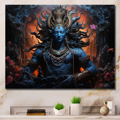 Hinduism Shivas Cosmic Cobalt - Hinduism Wall Art