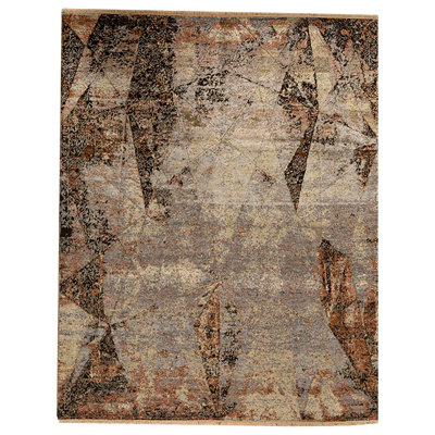 Abstract Area Rug in Brown