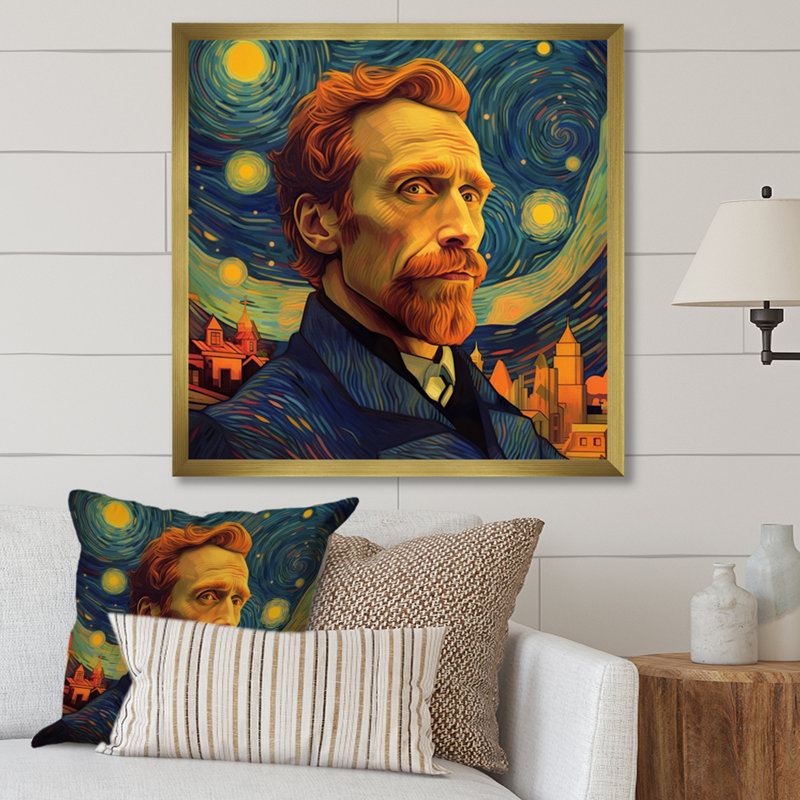 Vincent Van Gogh, reproduction d'art sur toile, Cadre doré à une seule photo, H 36 po x l 36 po x P 1,5 po