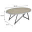 Table basse en bois Melgar Table basse ovale Table basse rustique-99309330