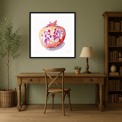Impression sur bois encadrée «Pomegranate» par Kristy riz
