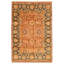 Tapis décoratif en laine noué à la main de conception unique noué à la main New Age de style persan 18/20 de couleur cuivre foncé/rouge/bleu 6 pi x 8 pi 9 po