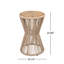 Table de bout d'extérieur au design élégant en forme de sablier résistant aux intempéries-1075147265-1075147267