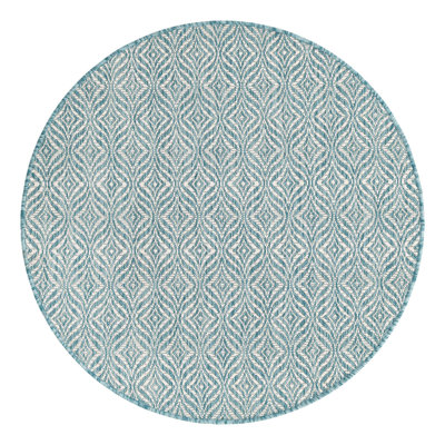 Tapis d'intérieur / extérieur bleu Flara