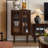 41.73"H Brown Solid Wood Boxwood Corner Cabinet
