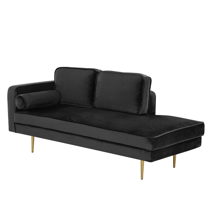 Astra Velvet Chaise Lounge, Left-Arm Chaise