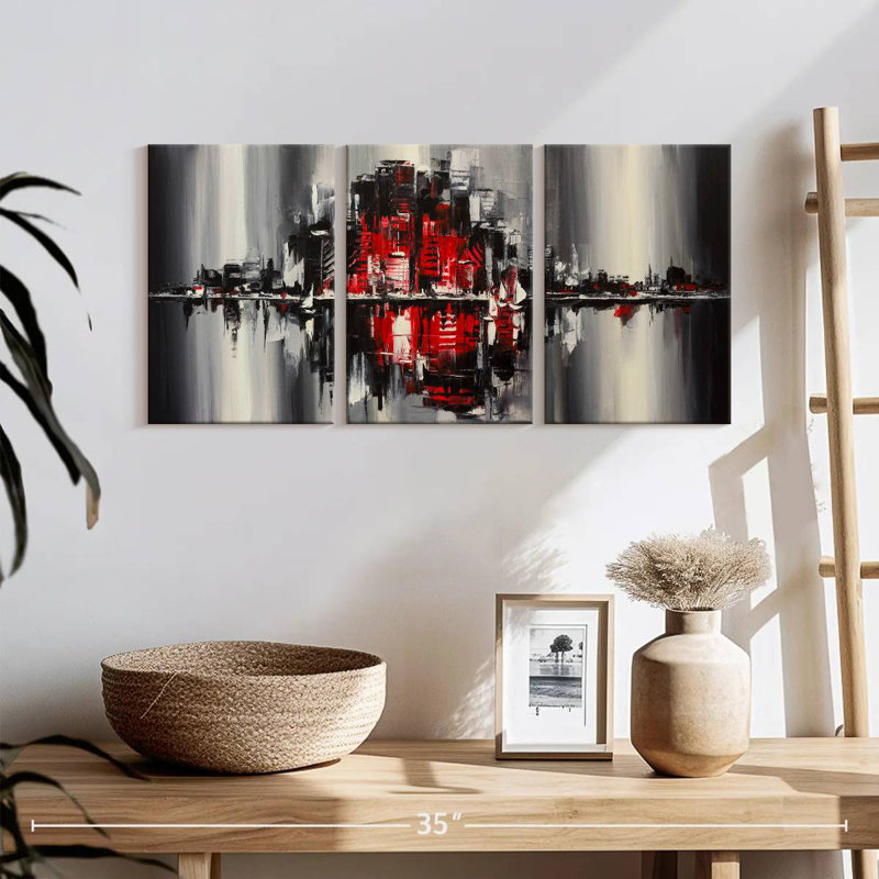  «Abstract Cityscape, H 12 po x l 26 po