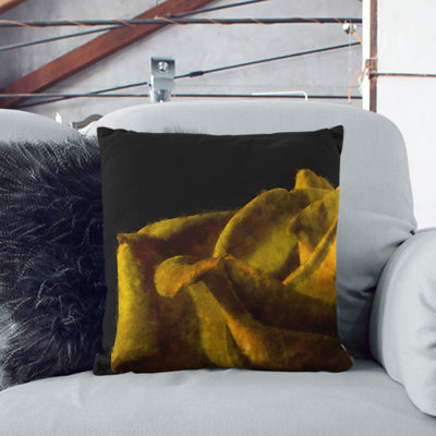 Yellow Rose Flower Vol.2 Square Throw Cushion