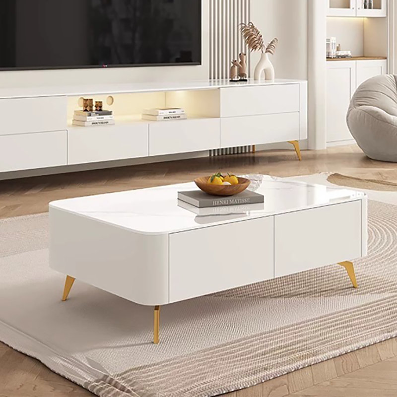 Table basse moderne simple, H 17,7 po x l 55,1 po x P 31,5 po