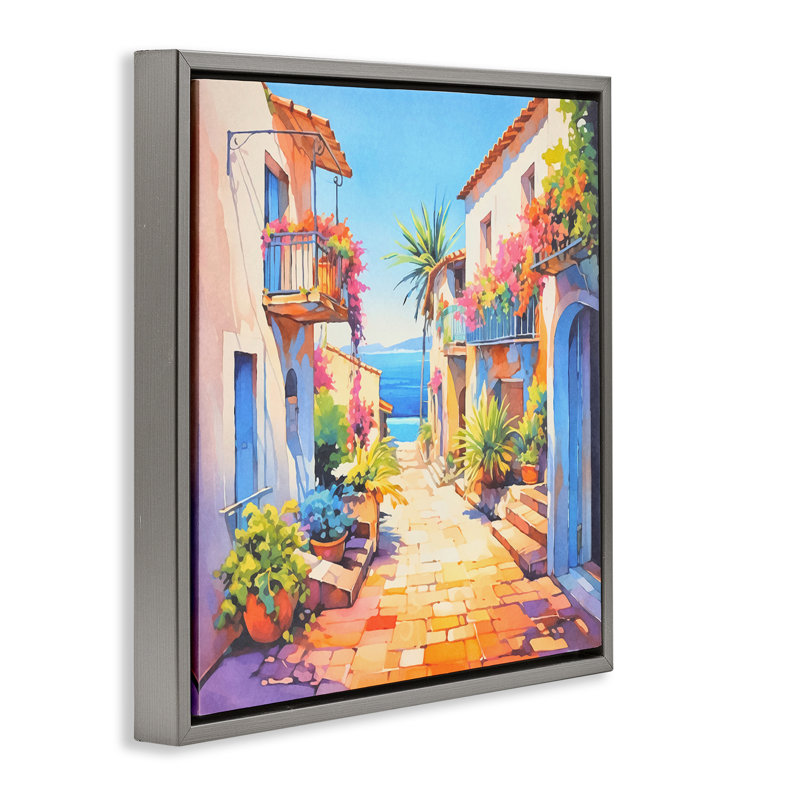 «Scenic Bella Vista», art mural encadré flottant par Andrea Haase, Cadre flottant gris lustré, H 25 po x l 25 po