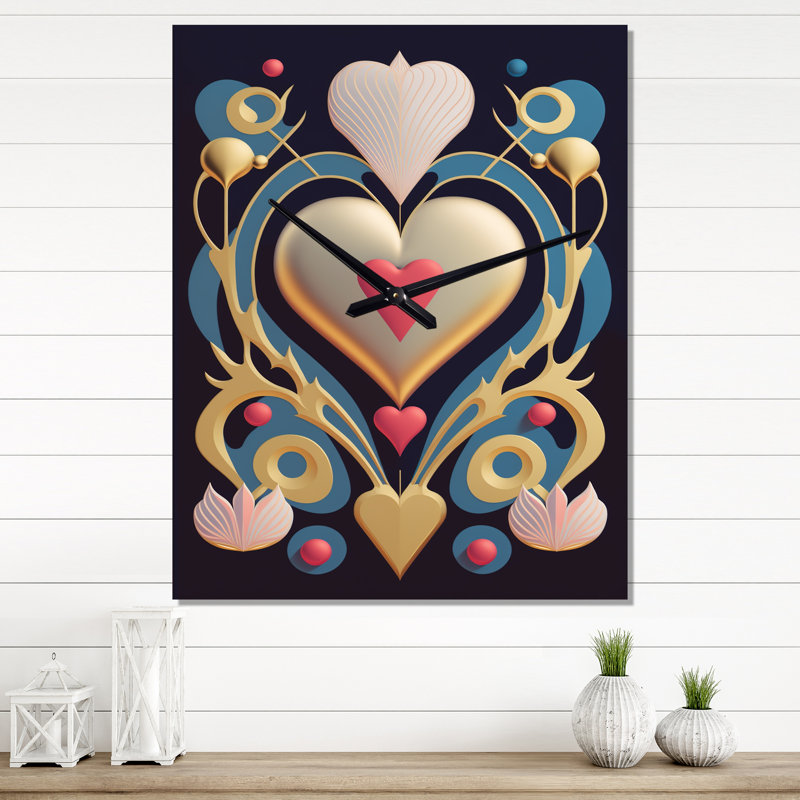 Jayashree - Horloge murale abstraite romantique, Grand