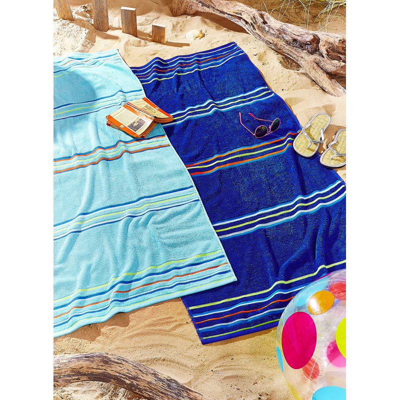 Rainbow 100% Beach Towel, Blue