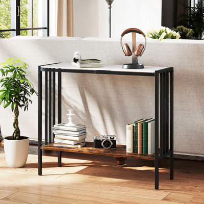 90cm Stone Top Console Table