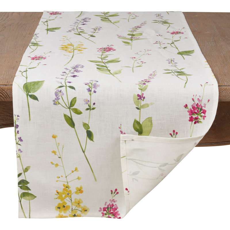 Shemar Floral Stem Table Runner, 16" x 72"