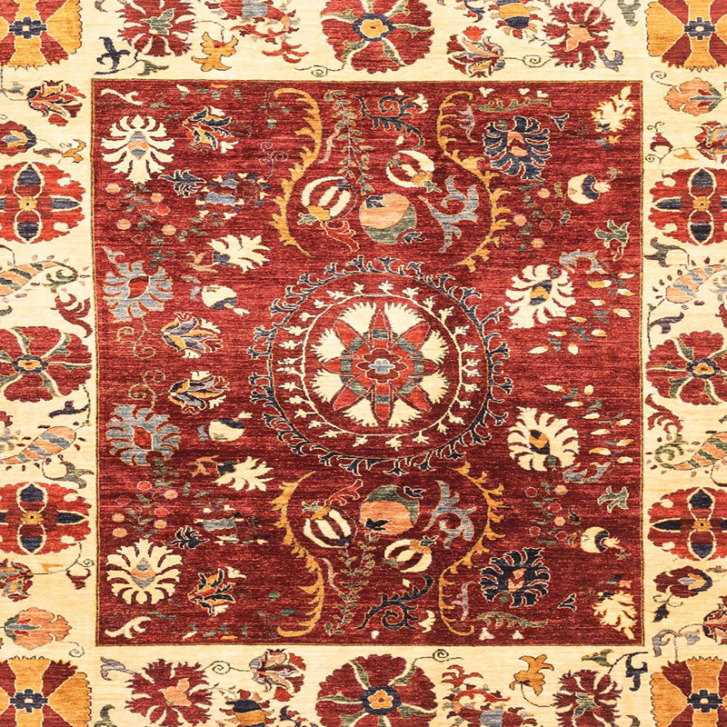 Abstract Indoor Rug, Square 8'