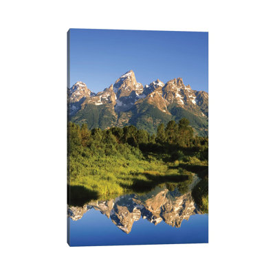 " USA, Wyoming, Grand Teton National Park. Grand Tetons Reflect In Snake River " by Jaynes Gallery