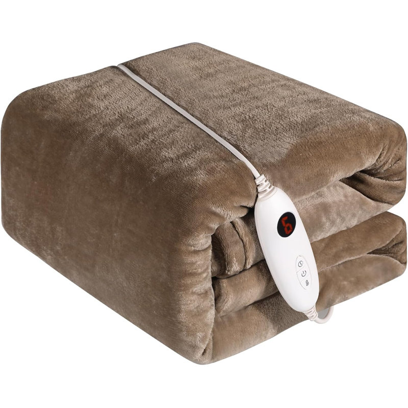 Sevak Heated Throw Blanket, Brown