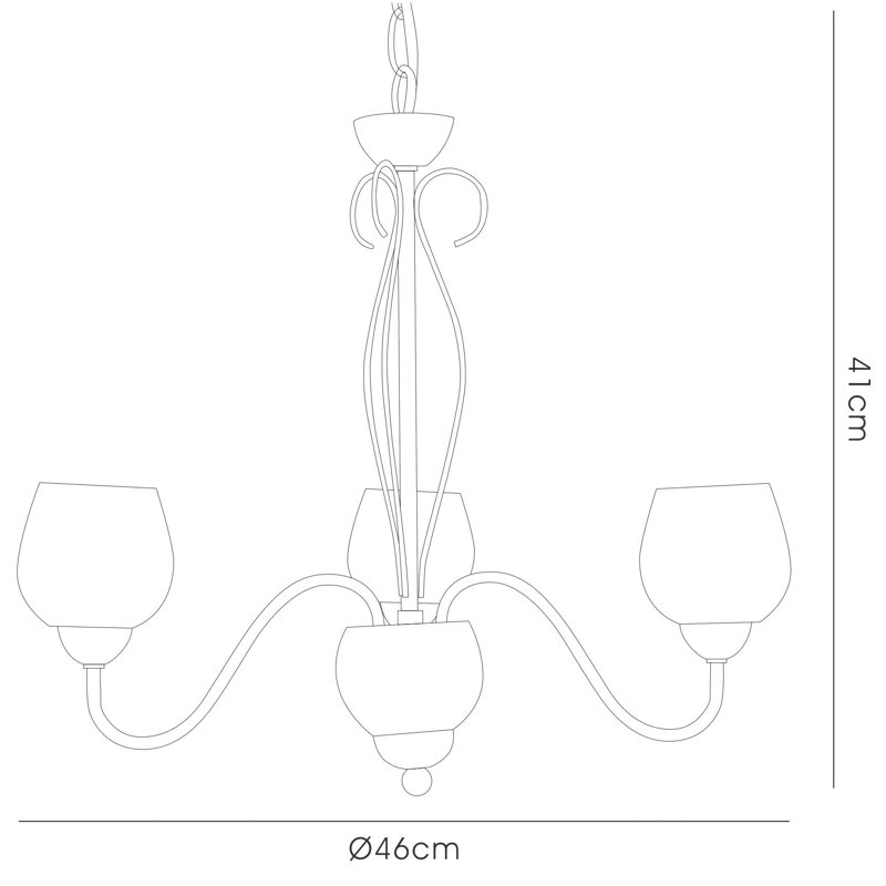Brenner 3-Light Shaded Chandelier