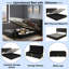 Les ensembles de chambre à coucher 2 pièces comprennent 1 lit plateforme tapissier avec système de rangement hydraulique, 1 repose-pieds avec rangement et pieds en métal
