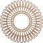 Médaillon de plafond ajouré en bois d'aulne 34 po x P 12 5/8 po x T 3/8 po-63411768-63411775