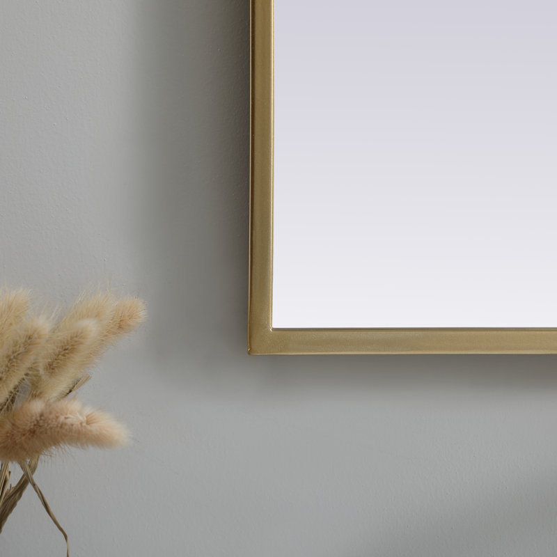 Miroir mural Sabine, Laiton, 40 po x 24 po