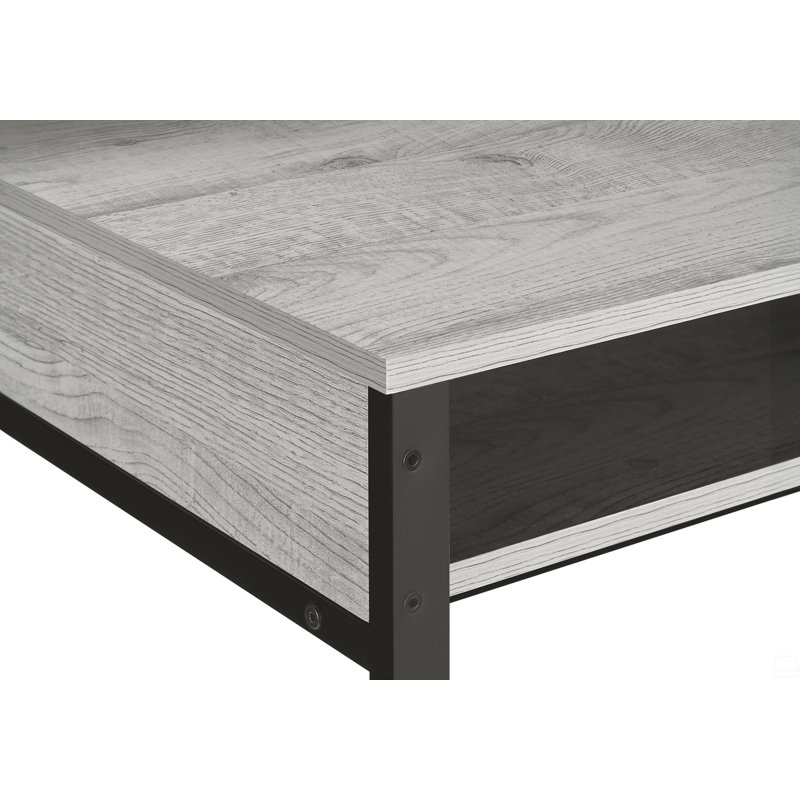 Bureau d'ordinateur, bureau personnel, debout, tablettes de rangement, L 48 po, travail, ordinateur portable, Gris