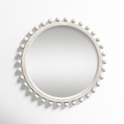 Augustine Wood Round Wall Mirror