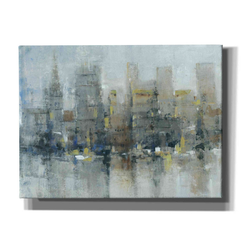 «City Proper I» par Tim O'toole, art mural sur toile, H 12 po x l 16 po x P 0,75 po