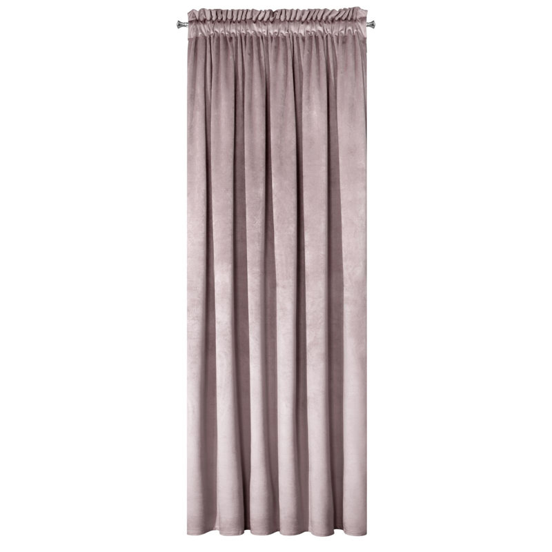 Abdihafid Eyelet Blackout Thermal Single Curtain, Pink