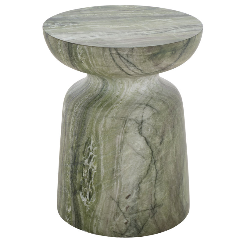 Aurielle Mushroom Accent Table, Green Marble