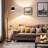 Marble Base Floor Lamp with USB Charging & Side Table,Matte Gold +Matte Black